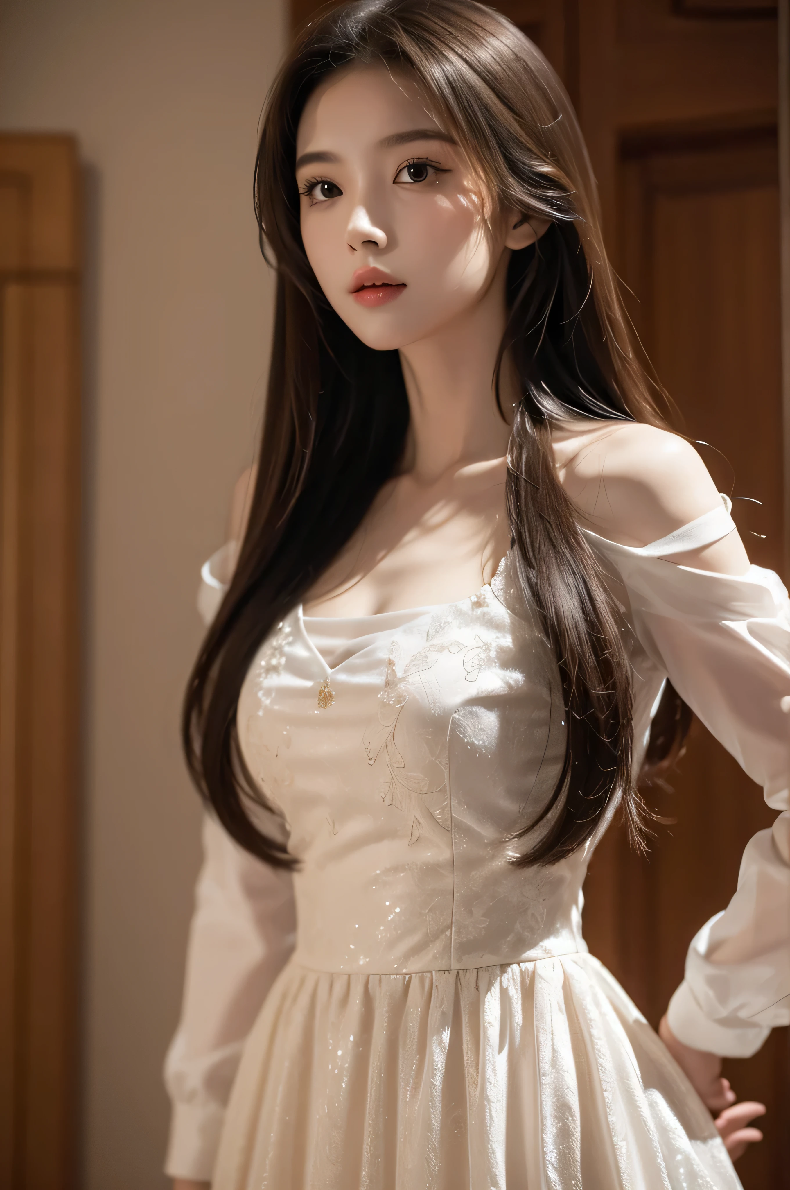 beautiful, masterpiece, best quality, Extremely detailed face,1 girl, Solitary,dress,whole body
