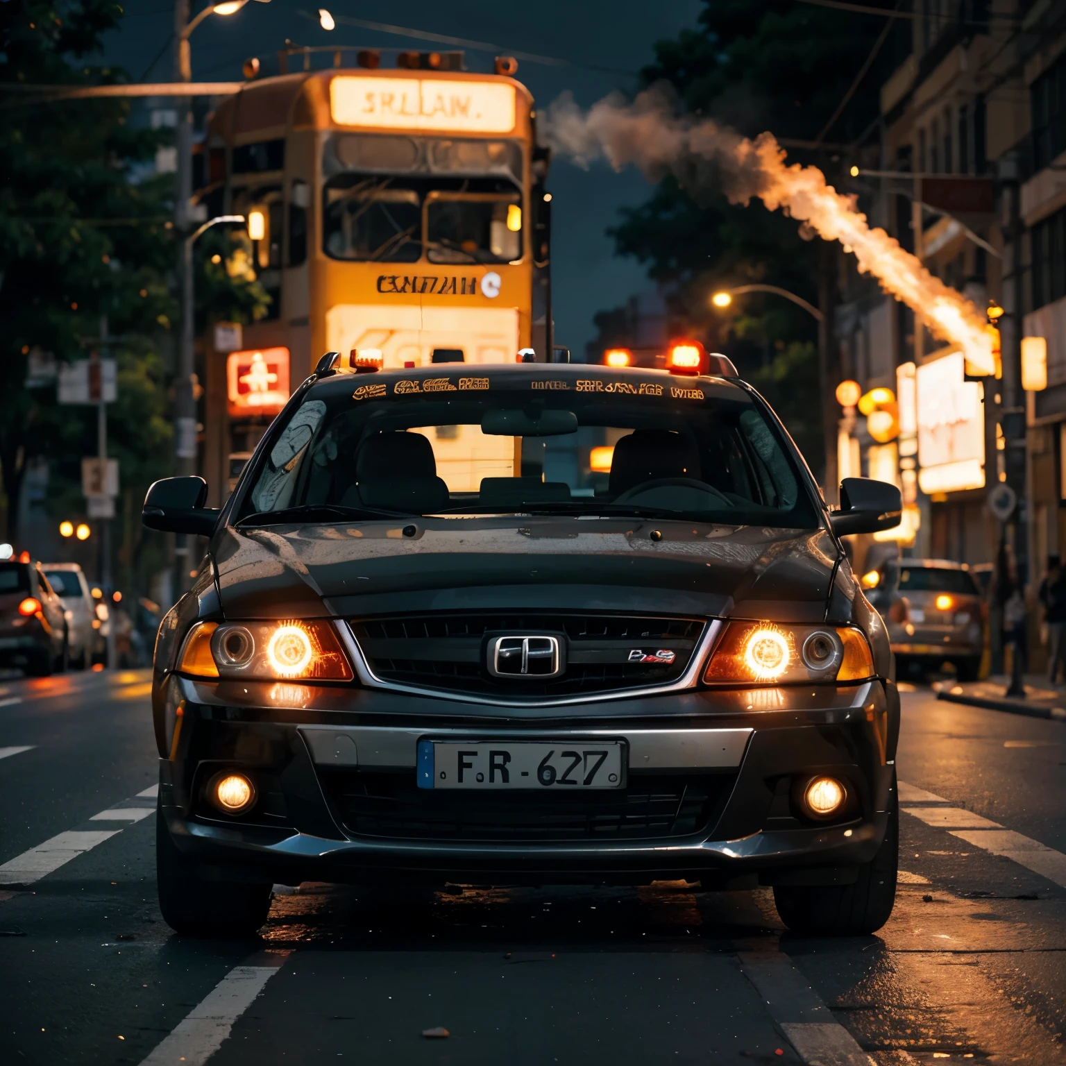 Boa qualidade, incentivo pada o telespectador, traffic accident, logotipo