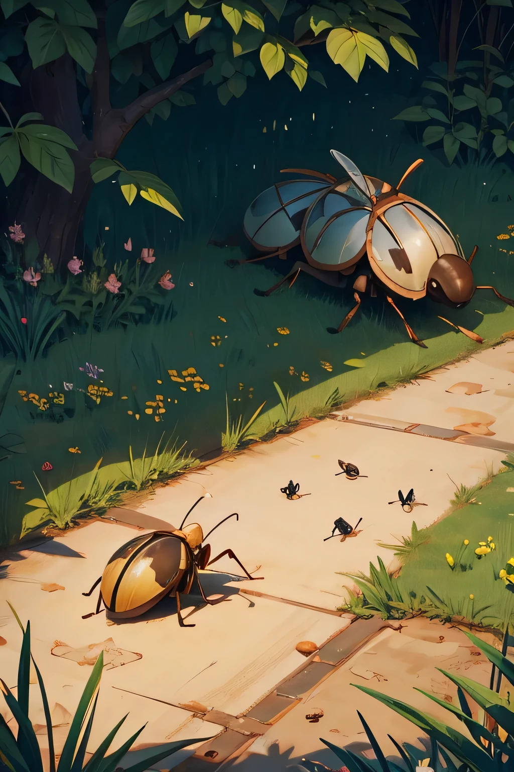 bugs on the ground