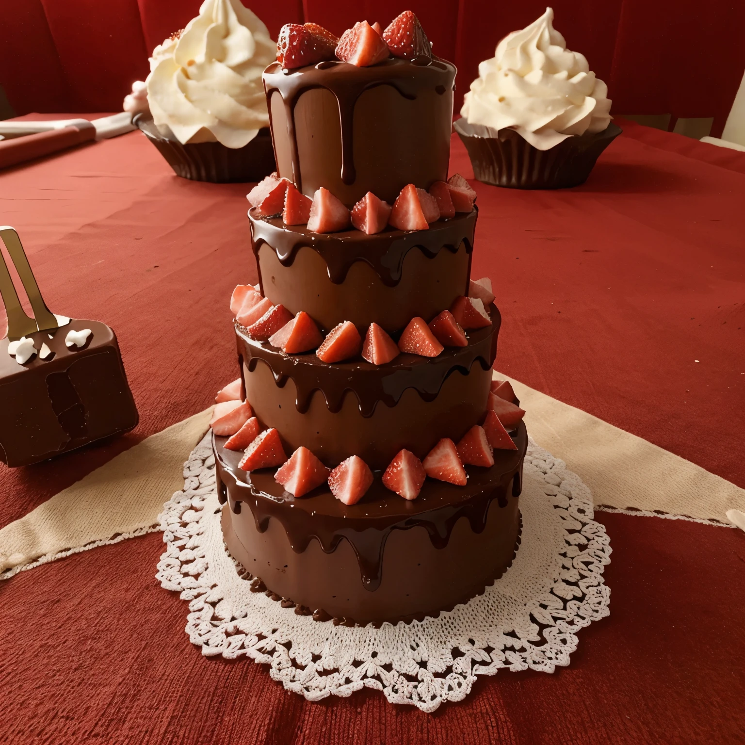 Fresas cubiertas de chocolate, que pueda utilizar en logo, dibujos animados