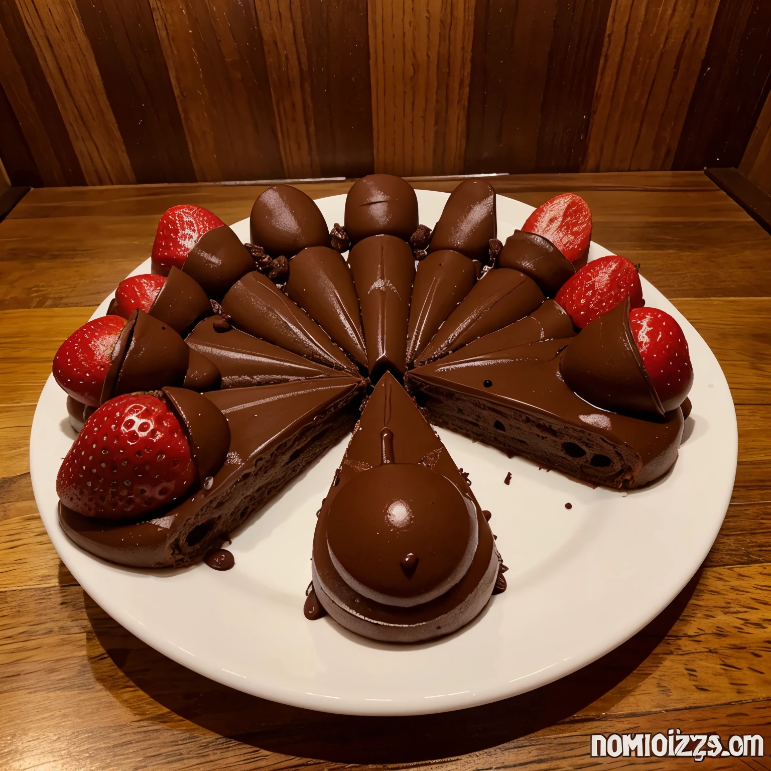 Fresas cubiertas de chocolate, que pueda utilizar en logo, dibujos animados