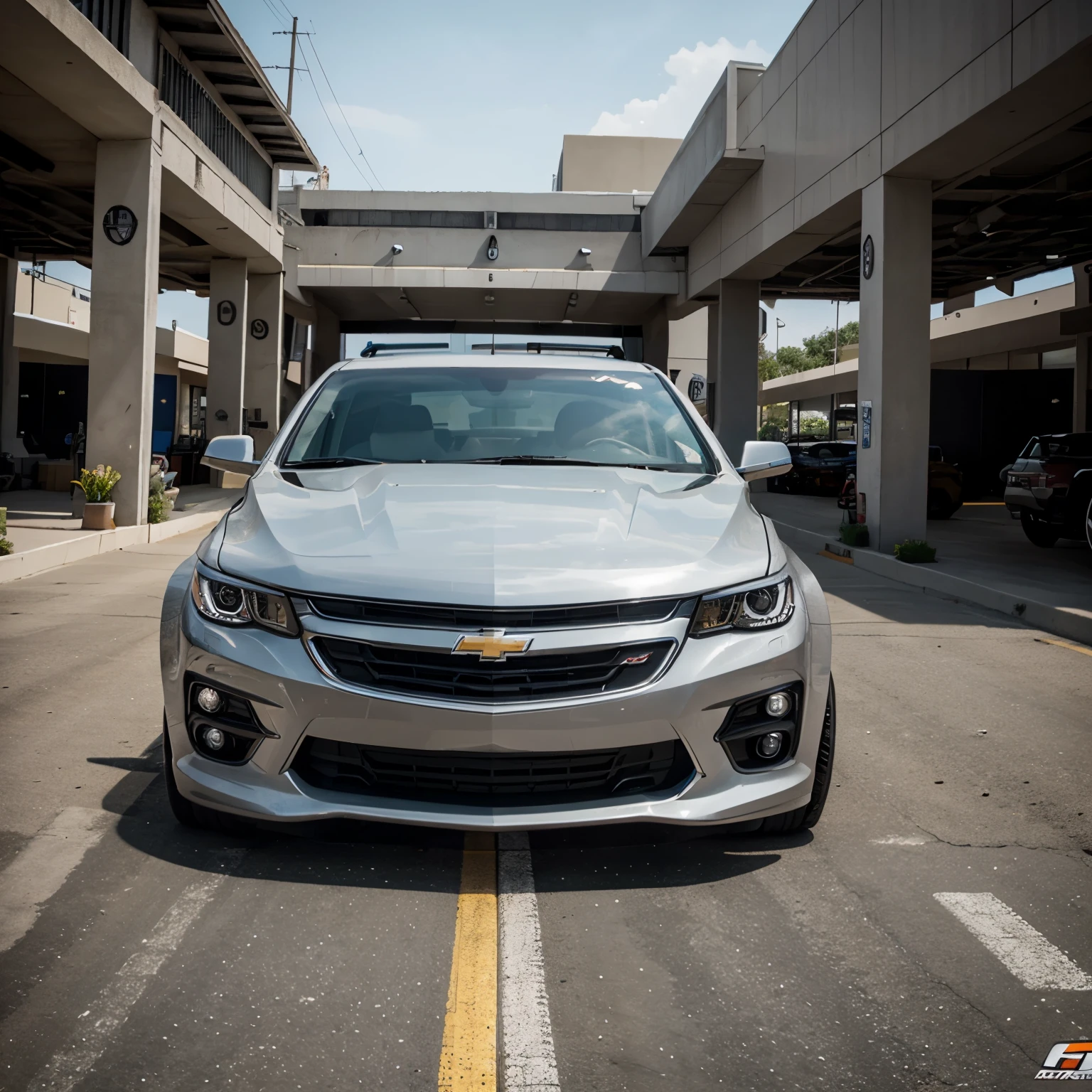 Build from a Chevrolet San Remo vehicle and modify it with modified low suspension rims and a pearl gray color 