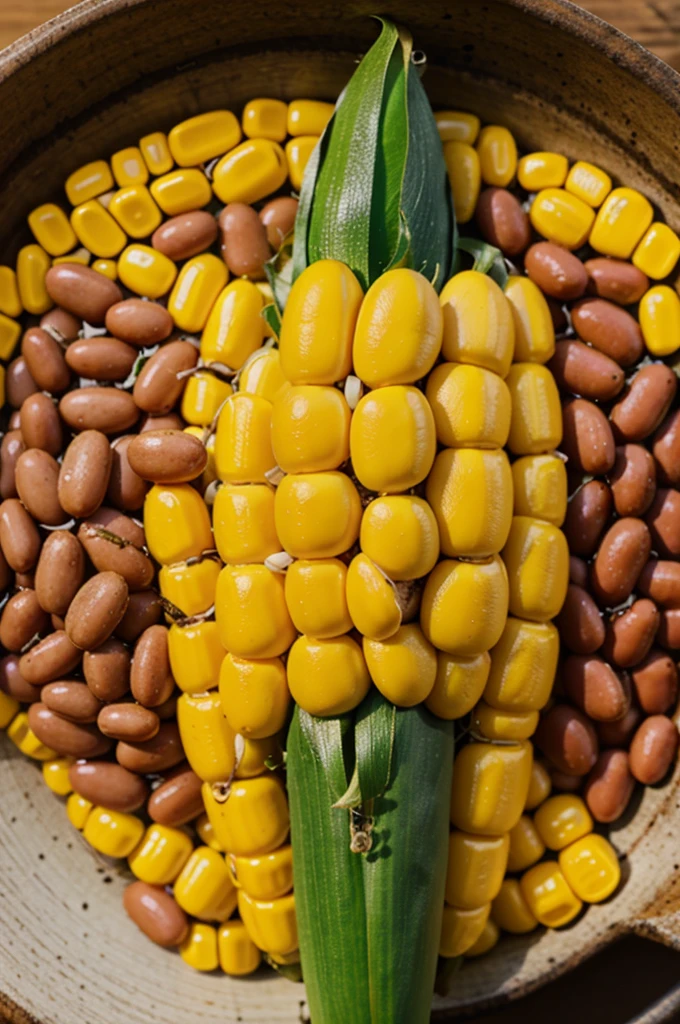 Logo of a corn and beans app