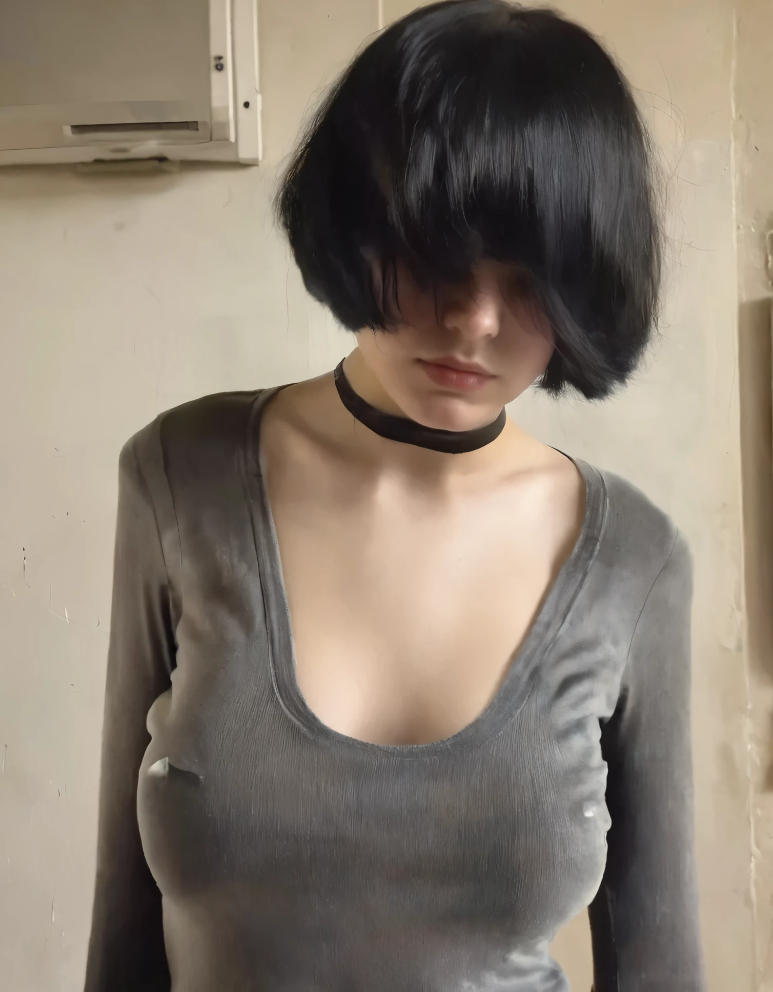 Surrealism,high quality,1 female,20 years old,(short hair),artwork