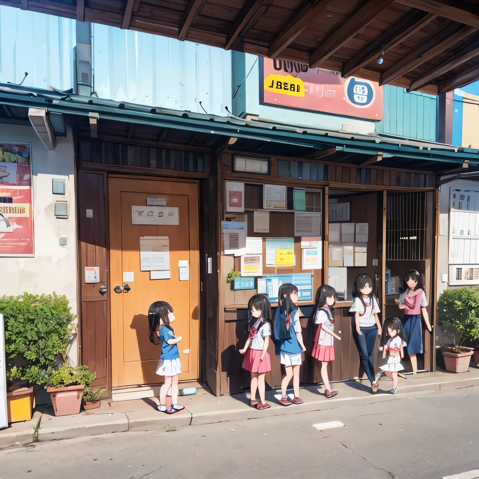 multiple girls, children, kindergarten, playing