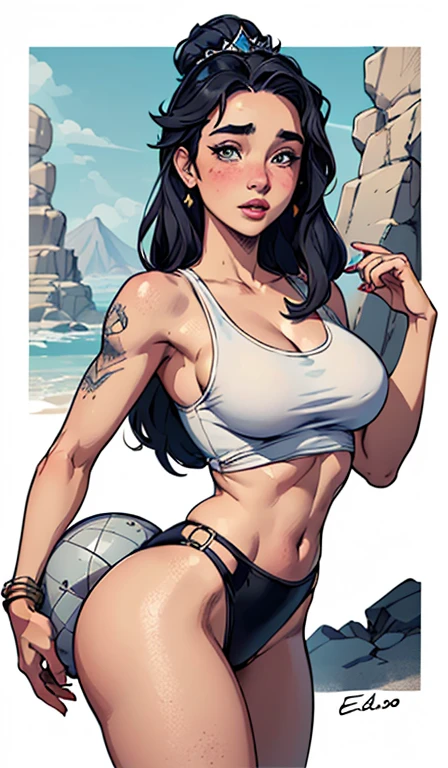 Egyptian princess style woman with beautiful round and firm breasts tompunk Fiona queen Anna of Arendelle with war scars Cartoon image of a woman .Ilustra??o estilo desenho animado, estilo de arte dos desenhos animados, estilo de arte dos desenhos animados, digital illustration style, estilo atompunk design de personagens altamente detalhado, arte digital detalhada coragem, Forest fan art, Design de personagens de retrato, beautiful digital illustration, retrato de alta qualidade, Arte em quadrinhos, mulher jovem cabelo com transas lindas . Queen Anna of ArendelleBeautiful lined eyes Medium large bust and wonderful sexy clothes. image expression of sexual desire from waist to head illustration Queen Anne of Arendelle atompunk style Fallout 4 style pose beautiful round and firm breasts playboy magazine illustration style, corpo nu lindo e despido com maravilhoso, Well-detailed body small and medium breasts well-designed character style Completely bare breasts showing a little fear Breast size Cartoon name: Egyptian princess white background medium breasts freckled face Jennifer Connelly actress strong contours Physical description - long straight hair, tingidos de um marrom vibrante que contrasta com sua pele clara. - You reflect a mix of curiosity and determination. - Ela tem uma estatura alta, with a slender and agile figure, evidenciando sua agilidade e destreza. -fundo colorido Design de personagens de retrato, beautiful digital illustration, retrato de alta qualidade, Arte em quadrinhos, Corpo inteiro sensualizando ou pelada. folha de retorno. back sheet outfit of the day hellish day expression of hatred and blood on the face with beautiful breasts without clothes naked with wonderful and well detailed body small medium breasts well designed one with white tank top Egyptian princess