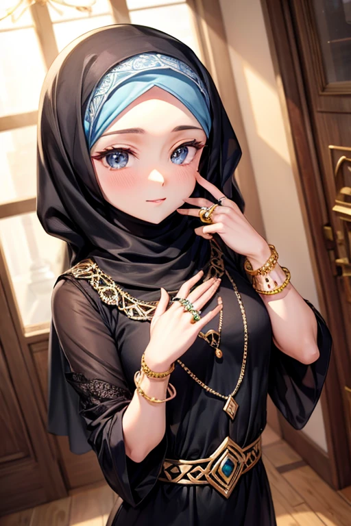 Muslim style rings with precious stones