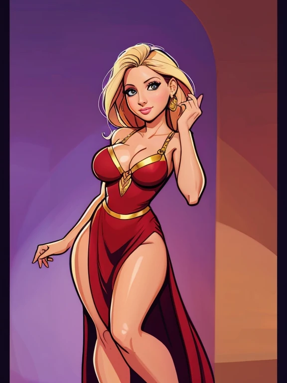 8k, digital painting, Comic Babes, arafed image of a woman in a dress posing for a photo, drawn with photoshop, Portrait Sarah Michelle Gellar, enlarged, aniston, in the style of Digital Painting, Shakira, in style of Digital illustration, digital art . @mariomaniacdude, by Melissa Benson, digitally painted, digital art picture, edited, Digital illustration, portrait digital art