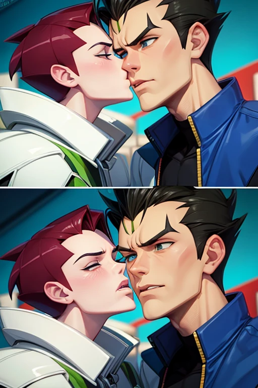 Ben Tennyson, 18, kissing Rex on the lips from Generator Rex