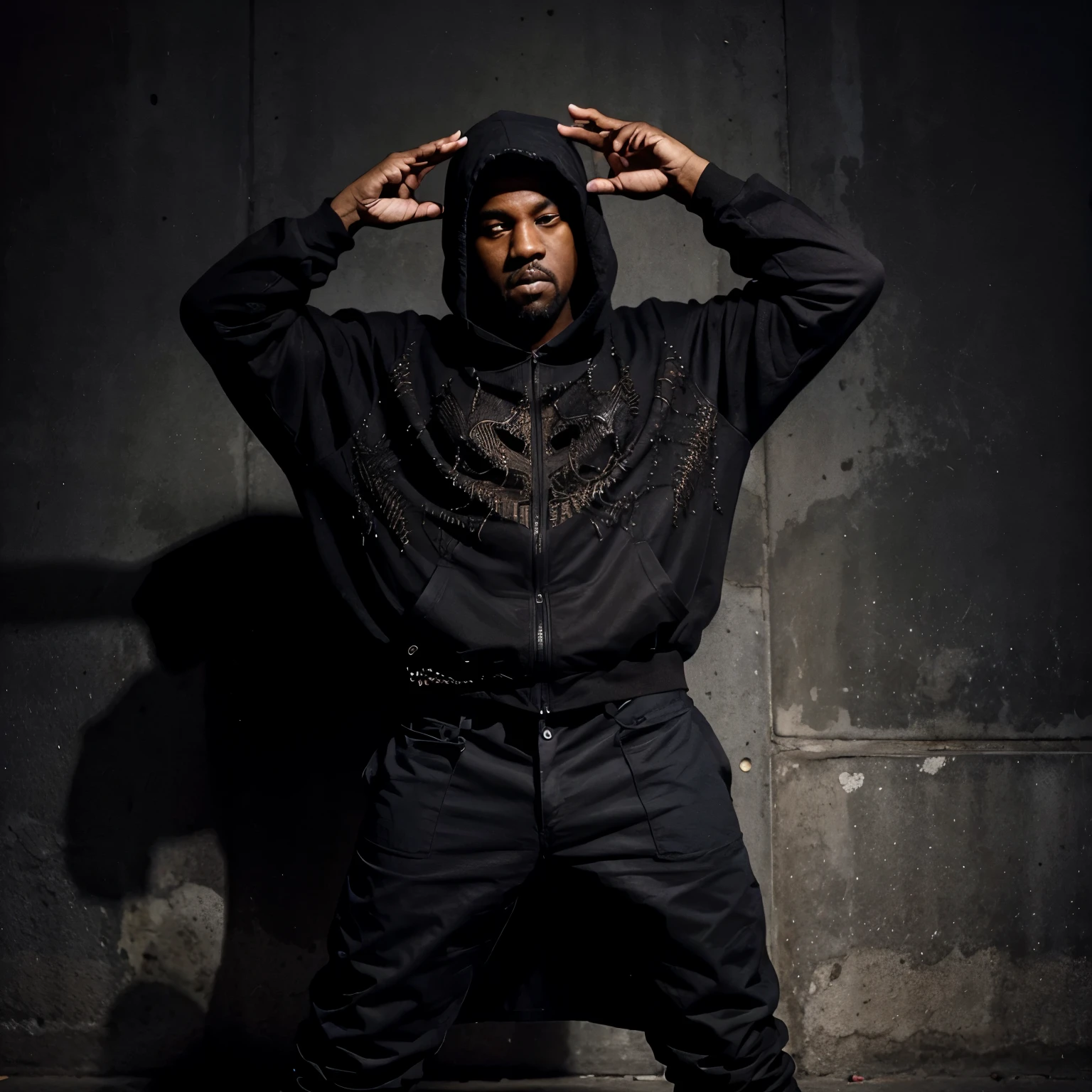 Kanye west usando roupa do homem aranha