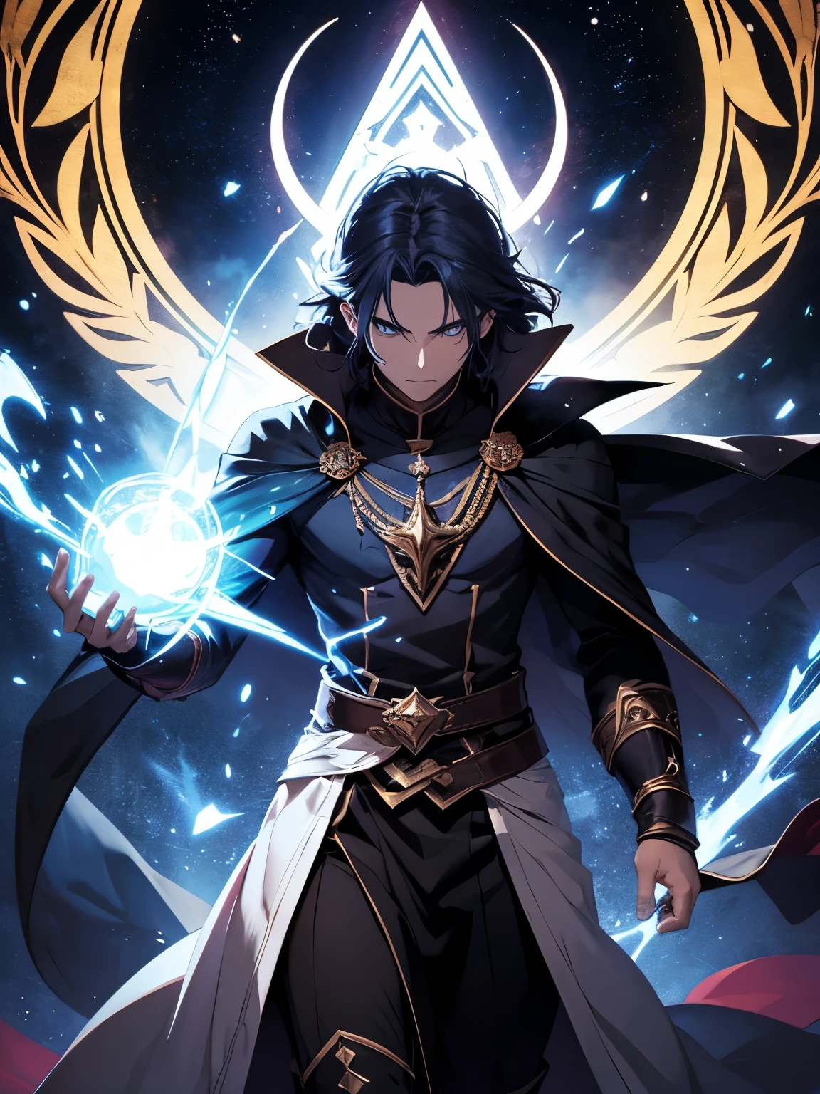 powerful being, dark mage, a man, celestial being