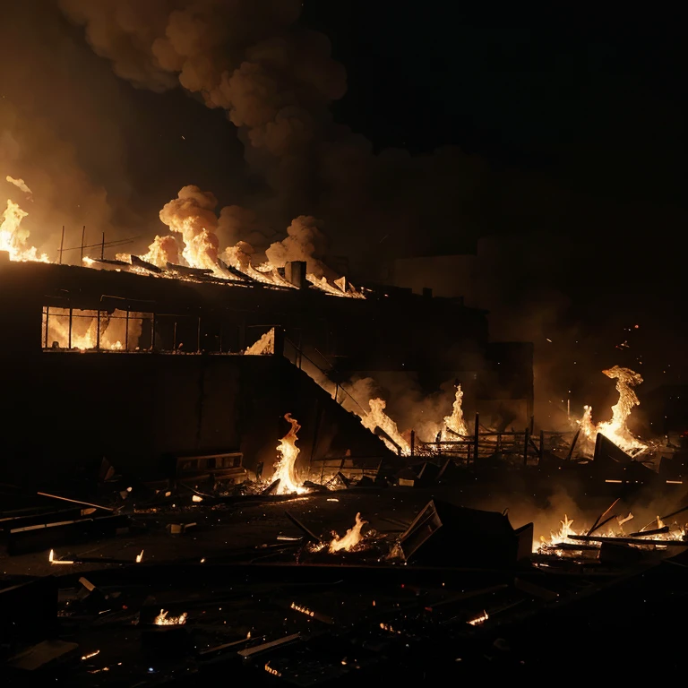 Photo of the Roman Empire during a fire