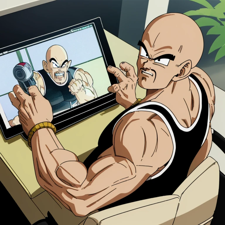 Nappa recording a radio show