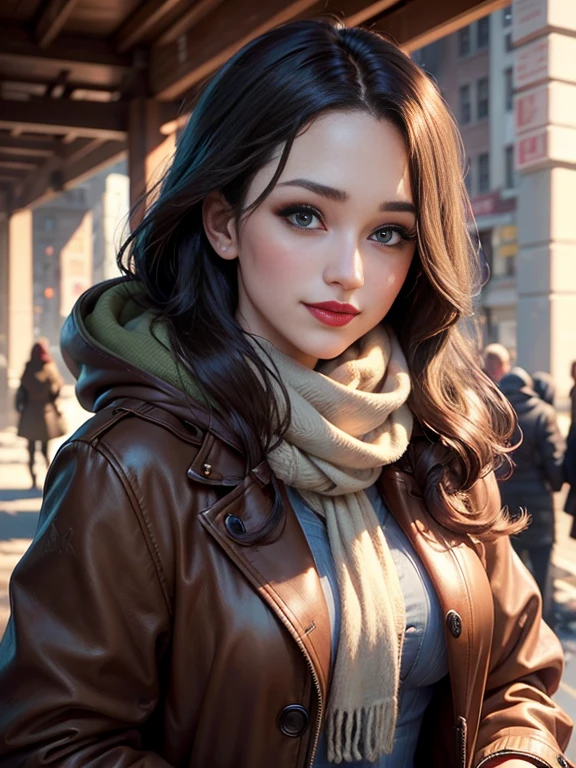 (masterpiece:1.0)、(highest quality:1.2)、(Dark Shot:1.3)、Kat Dennings、Classic Rogue、1991 Rogue X-Men、1 girl、Only one person、Head to Toe、standing on street corner、Elegant pose、(clothing: Brown winter coat、Brown hood、Down lining、White scarf、gloves、jeans) Medium Hair、Brown Hair、Wavy Hair、1 grey hair、Green Eyeischievous look、Grin、Spread your lips、Red lipstick、Heavy makeup、Confident expression、Backlight、(realism: 1.5)、(realism: 1.4)、(Messy: 1.4)、8k、Very detailed、Detailed beautiful woman、(background: midnight、It's snowing、Downtown New York、Snowy Night)、Official Art、Very detailedな CG Unity 8k 壁紙、Perfect lighting、colorful、超High resolution、photograph、8k、High resolution、Kodak Portrait 400、Film Grain、ぼやけたbackground、(Bokeh:1.2)、(Bright colors:1.2)、Film Grain:1.2、(warm color、warm colorトーン:1.2)、(カラーphotograph)、プロのphotograph