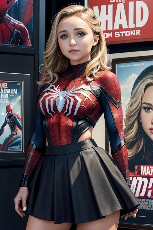 Hayden Panettiere、マーベルコミックの映画Poster、so beautiful、Movies about Spider-Man、sexy、whole body、Wearing a skirt、Premiere Date、Poster、belly buttonを突き出す、new york、She's wearing a ripped Spiderman suit、The suit is torn、Wearing a skirt、Red and black color scheme、dynamic、masterpiece、highest quality、Super detailed、Very detailed、Delicate and beautiful shine、Ultra-high resolution、Cinematic、break、breakドロップ、(Torn clothes:1.5)、(Wet clothes:1.4)、Bare shoulders、Real Rain、Wet Hair、belly button、Exposed Skin、sexyな肩を披露