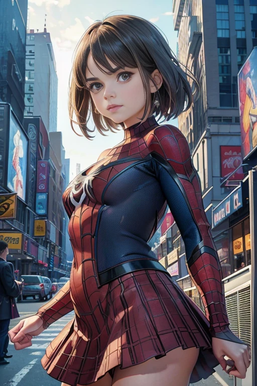 Jenna Louise Coleman、マーベルコミックの映画Poster、so beautiful、Movies about Spider-Man、sexy、whole body、Wearing a skirt、Premiere Date、Poster、belly buttonを突き出す、new york、She's wearing a ripped Spiderman suit、The suit is torn、Wearing a skirt、Red and black color scheme、dynamic、masterpiece、highest quality、Super detailed、Very detailed、Delicate and beautiful shine、Ultra-high resolution、Cinematic、break、breakドロップ、(Torn clothes:1.5)、(Wet clothes:1.4)、Bare shoulders、Real Rain、Wet Hair、belly button、Exposed Skin、sexyな肩を披露