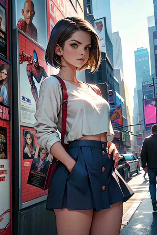 Jenna Louise Coleman、マーベルコミックの映画Poster、so beautiful、Movies about Spider-Man、sexy、whole body、Wearing a skirt、Premiere Date、Poster、belly buttonを突き出す、new york、She's wearing a ripped Spiderman suit、The suit is torn、Wearing a skirt、Red and black color scheme、dynamic、masterpiece、highest quality、Super detailed、Very detailed、Delicate and beautiful shine、Ultra-high resolution、Cinematic、break、breakドロップ、(Torn clothes:1.5)、(Wet clothes:1.4)、Bare shoulders、Real Rain、Wet Hair、belly button、Exposed Skin、sexyな肩を披露