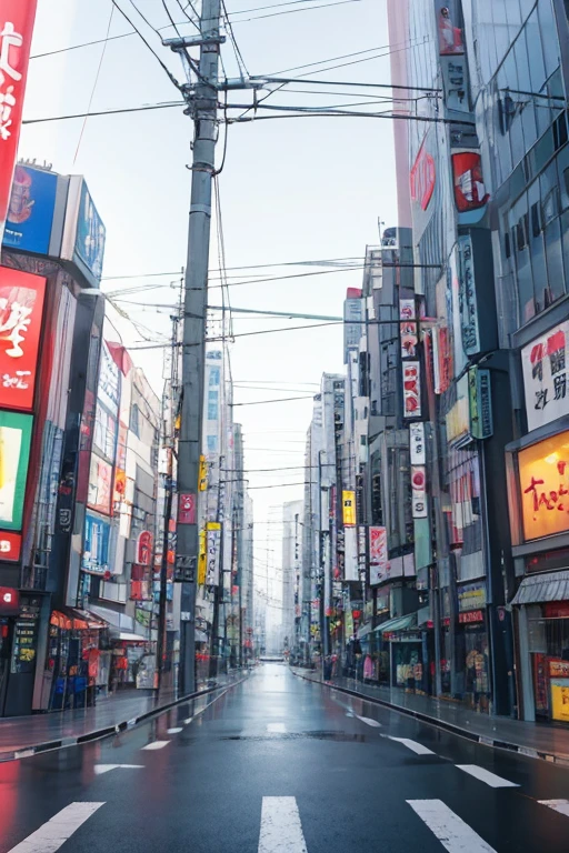 A beautiful anime style photo of Tokyo.