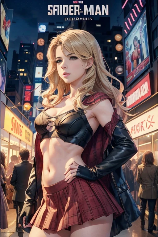 Amanda Seyfried、マーベル・コミック映画のPoster, Very beautiful, Movies about Spiderman, sexy, whole body, I'm wearing a skirt、Premiere date, Poster、belly buttonを突き出す、new york、She's wearing a torn Spider-Man suit,The suit is torn、Wearing a skirt、 Red and black color scheme,dynamic、masterpiece、highest quality、Ultra-detailed、Very detailed、A delicate and beautiful shine、超A high resolution、Cinematic,Break,Breakdrop,(Torn clothes:1.5), (Wet clothes:1.4), Bare shoulders,Real Rain,Wet Hair,belly button、Exposing Skin、sexyな肩を見せてる