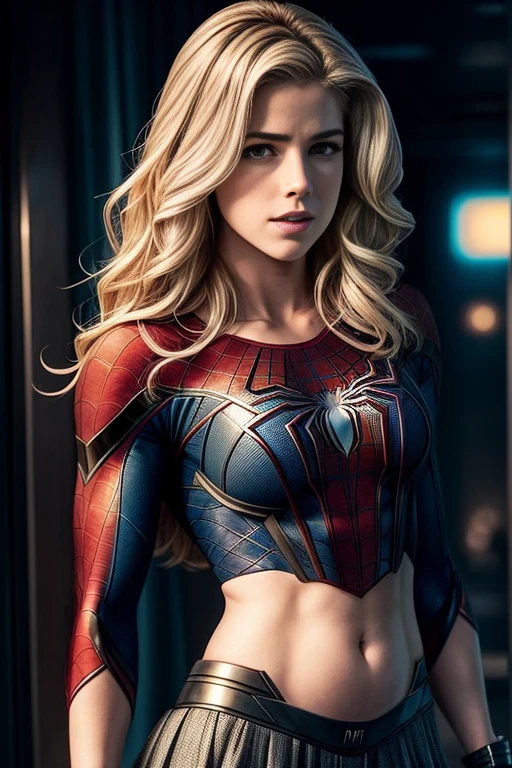 Emily Bett Rickards、マーベルコミックの映画Poster、so beautiful、Movies about Spider-Man、sexy、whole body、Wearing a skirt、Premiere Date、Poster、belly buttonを突き出す、new york、She's wearing a ripped Spiderman suit、The suit is torn、Wearing a skirt、Red and black color scheme、dynamic、masterpiece、highest quality、Super detailed、Very detailed、Delicate and beautiful shine、Ultra-high resolution、Cinematic、break、breakドロップ、(Torn clothes:1.5)、(Wet clothes:1.4)、Bare shoulders、Real Rain、Wet Hair、belly button、Exposed Skin、sexyな肩を披露