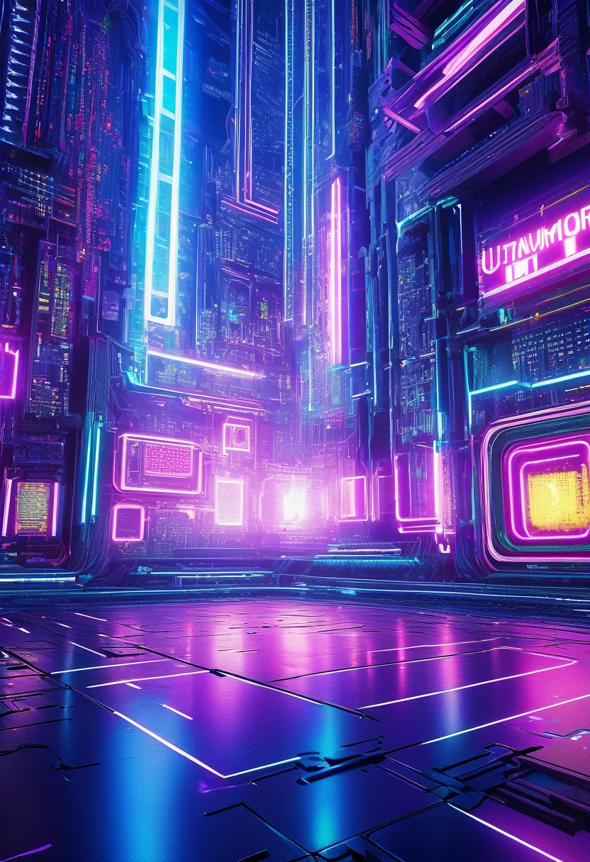 a framework background, the matrix inspired, digimon digital world, radial mother board background, highly detailed, intricate, complex, futuristic, cyberpunk, glowing neon lines, 3d rendered, photorealistic, 8k, (best quality, 4k, 8k, highres, masterpiece:1.2), ultra-detailed, (realistic, photorealistic, photo-realistic:1.37), HDR, UHD, studio lighting, ultra-fine painting, sharp focus, physically-based rendering, extreme detail description, professional, vivid colors, bokeh