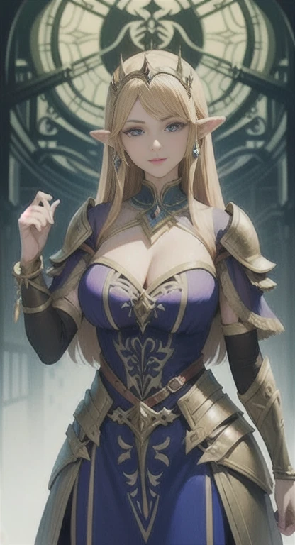  masterpiece, best quality, hylian era, princess Hylia, royal armor, yggdrasil palace,