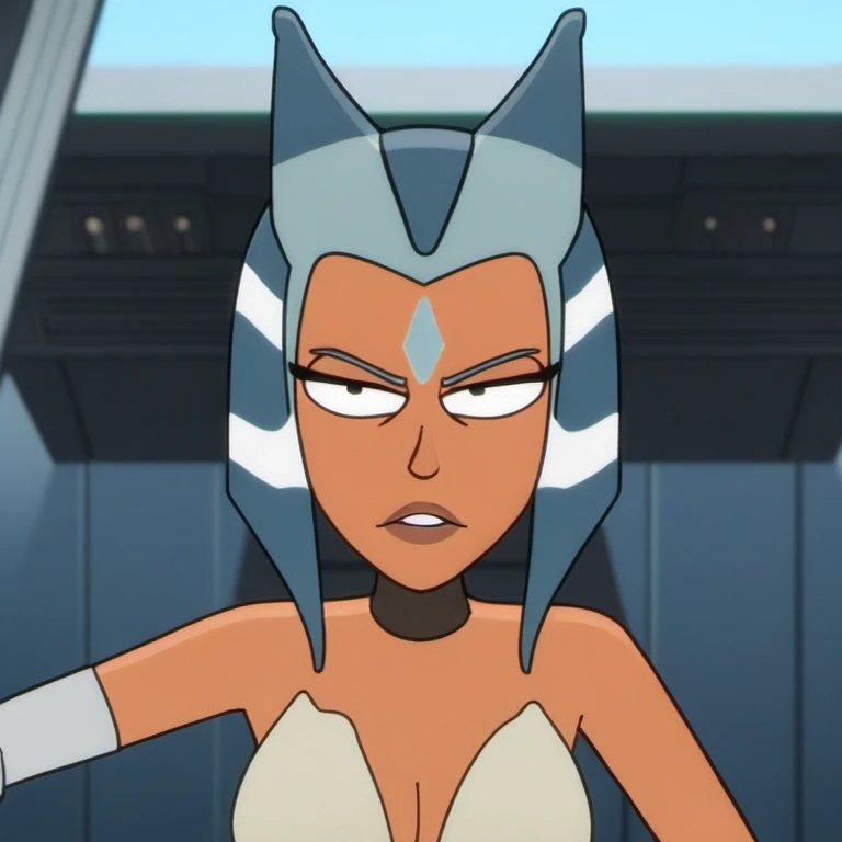 Ahsoka tano da Frota Estelar, corredor, nude wet liquid