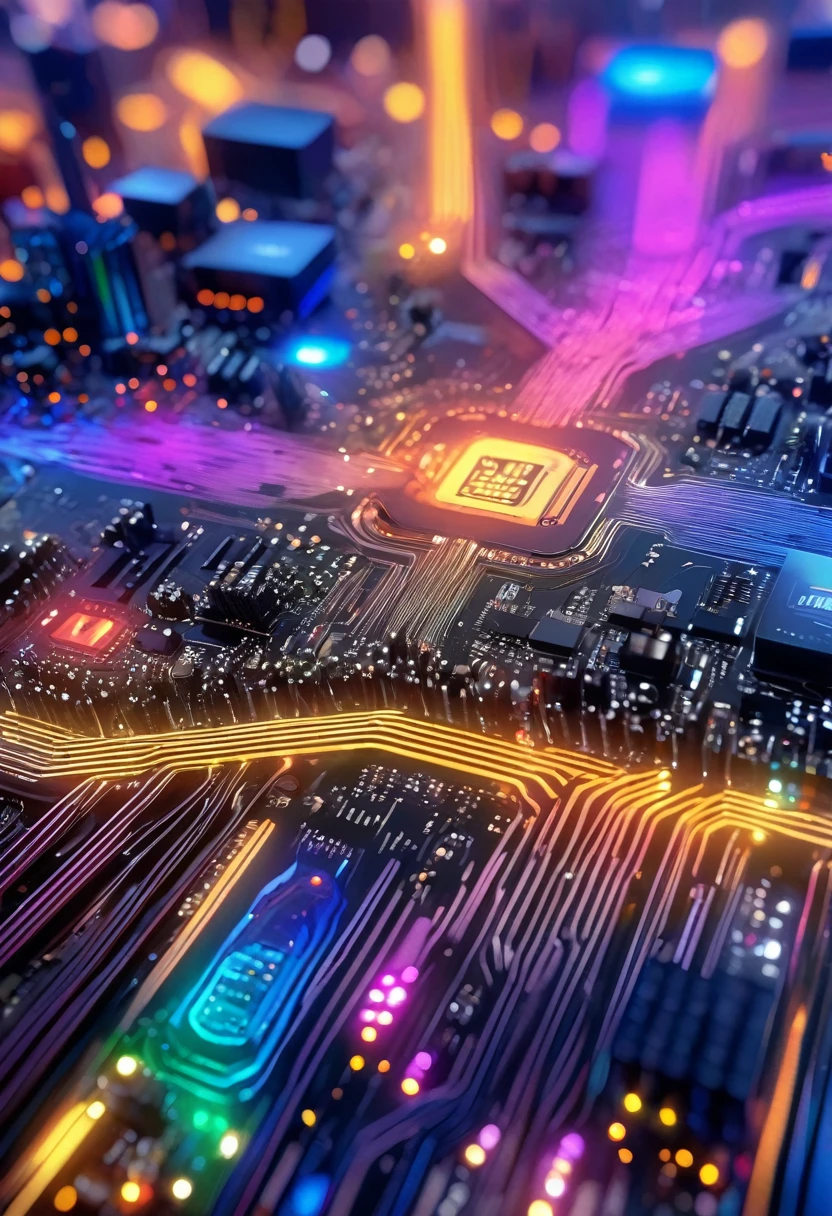 highly detailed, intricate, 3d rendered, 8k, (best quality, 4k, 8k, highres, masterpiece:1.2), ultra-detailed, HDR, UHD, ultra-fine painting, sharp focus, professional, vivid colors, bokeh, graphical framework, digital, (radial mother board background)