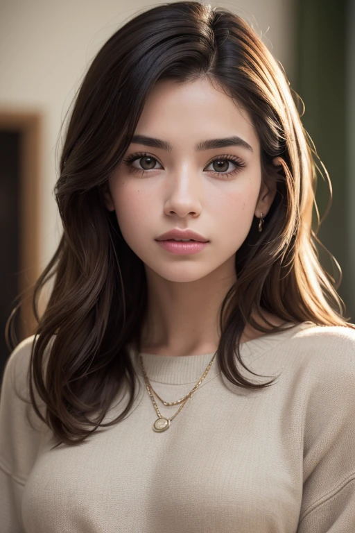 best quality, masterpiece, highly detailed, ultra-detailed, close-up RAW, analog style photo of beautiful 1girl, 8k uhd, dslr, high quality, film grain sweatshirt, [ Emma Roberts : andrea navedo :0. 3], (Masterpiece:1.3), (best quality:1.3),