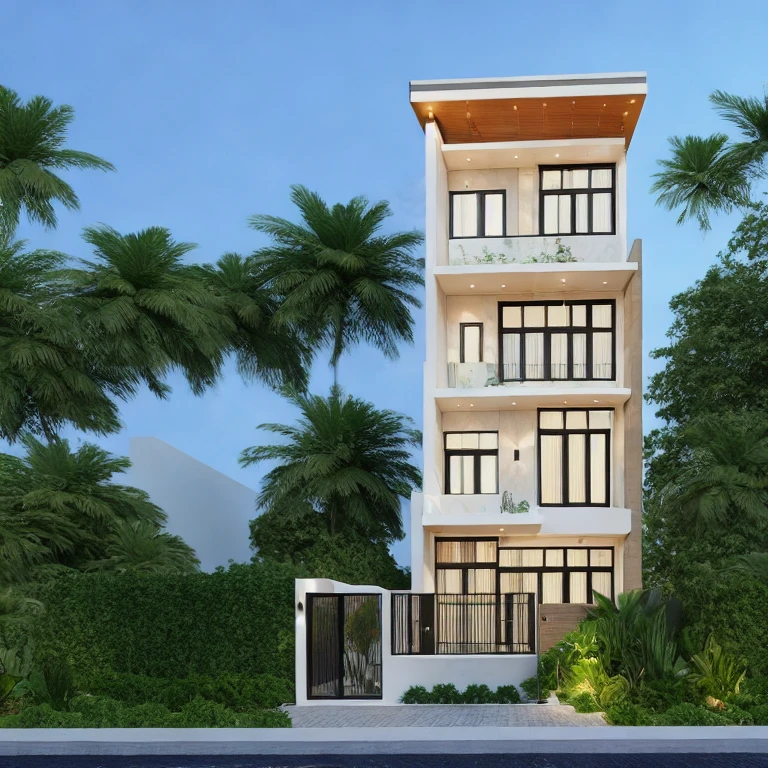 (masterpiece, best quality:1.2), KTHOUSE - Anh Sen HN, 1 morden townhouse