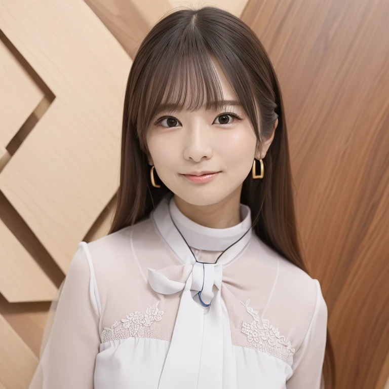 (masterpiece, best quality:1.2), 1girl, solo,(((腰までの長さの髪、重い前髪、明るい茶髪、8k)))(( 繊細, ツヤツヤでなめらかな髪)),((高さ 150cm 、Bカップの胸、やせ型の体型、フルヌード)))田村真子