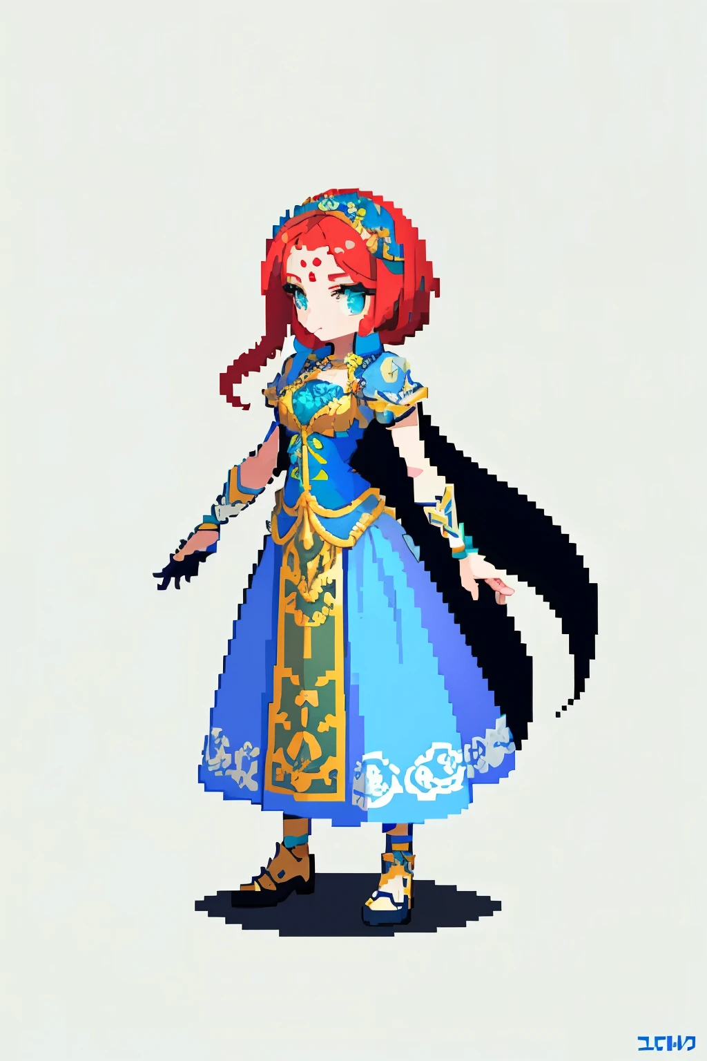 (obra de arte, Maximum quality, melhor qualidade), Pixel,Pixel art,1 garota,corpo todo