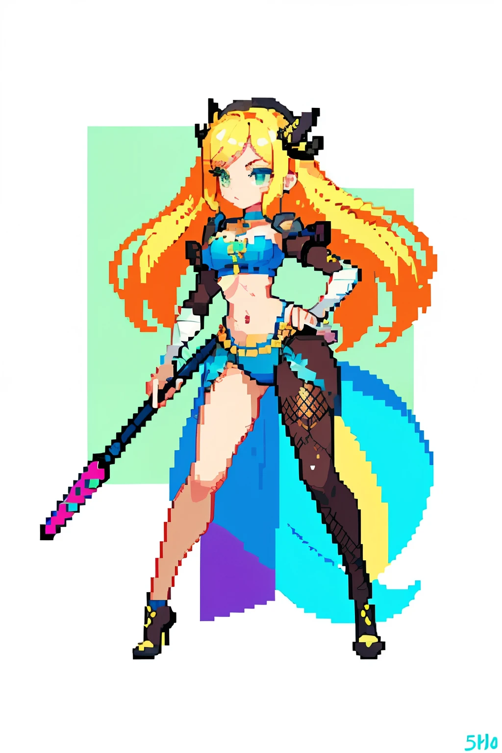 (obra de arte, Maximum quality, melhor qualidade), Pixel,Pixel art,1 garota,corpo todo