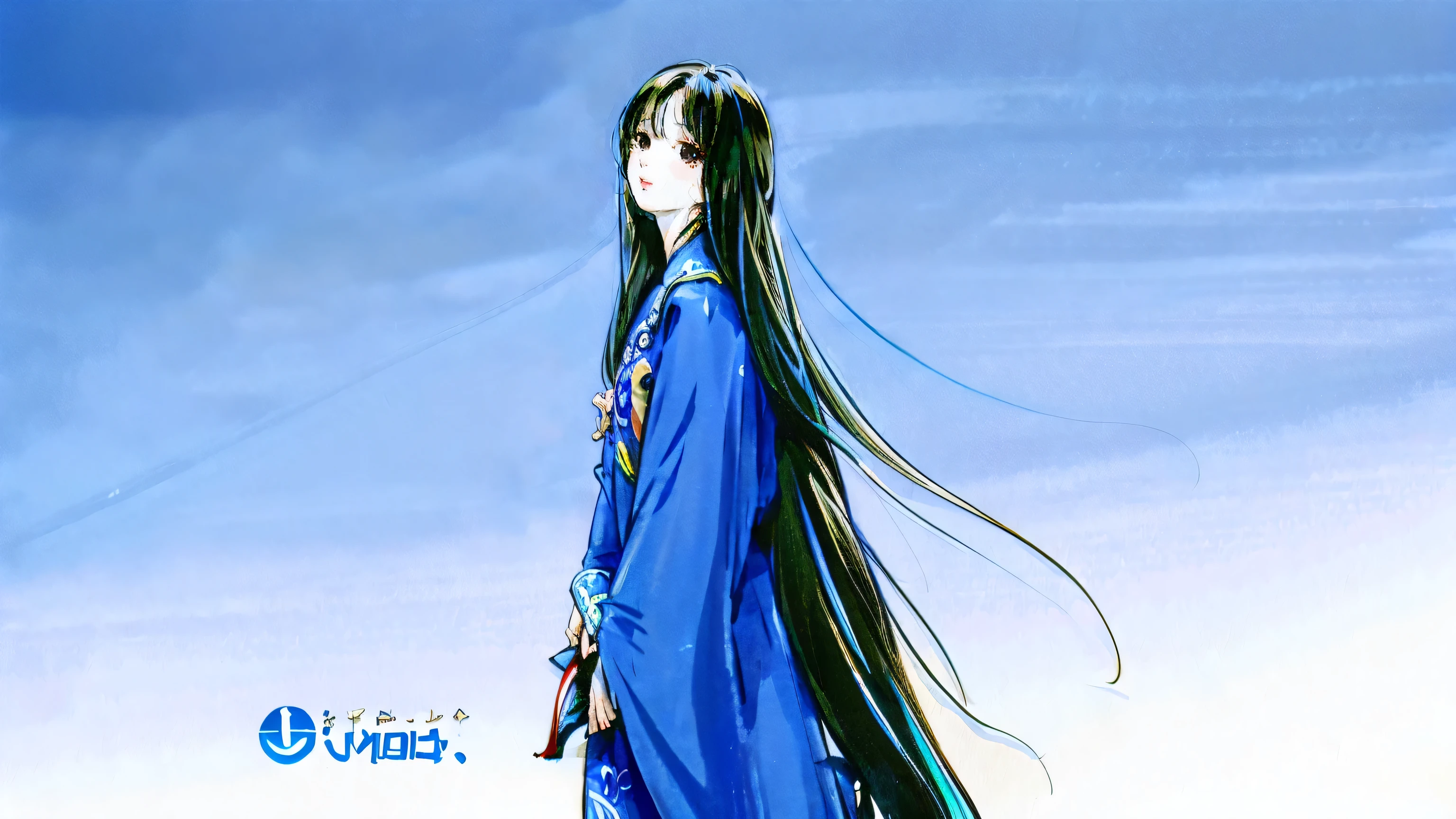 Gradient long hair、enthusiasm、Cool、Beauty、wallpaper