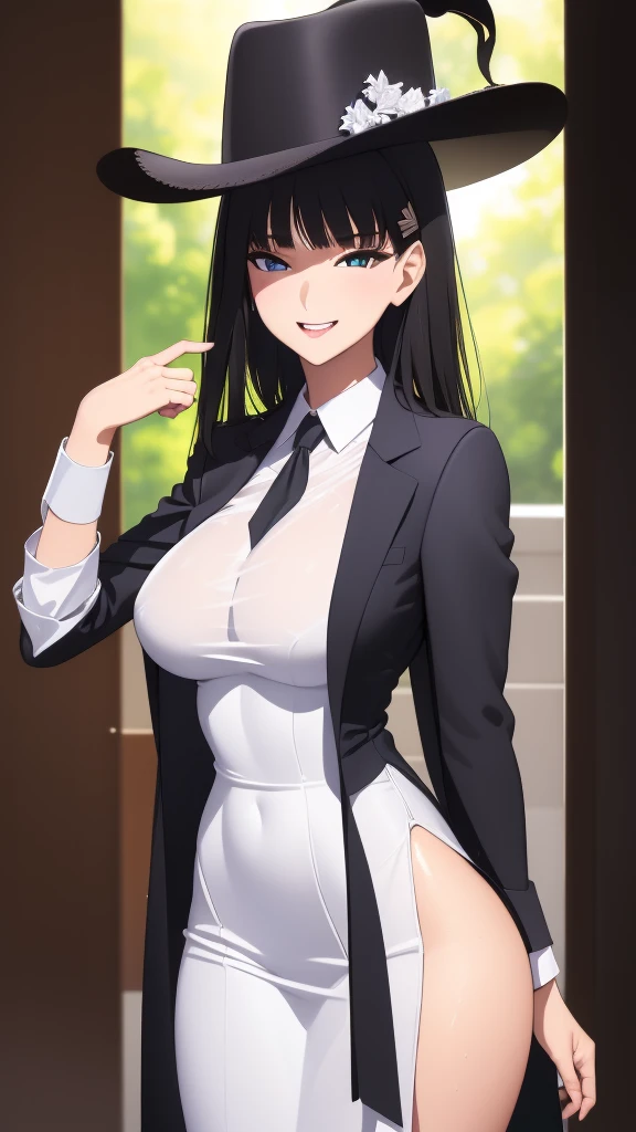 (mejor calidad:1.5, high resolution, HD, 4k, detailed lighting, sombreadores, perfect hand anatomy), pelo liso rubio, tetona, traje de enfermera, escote, muslos, sonriente, tirar, tiro cercano, de pie, antecedentes hospitalarios