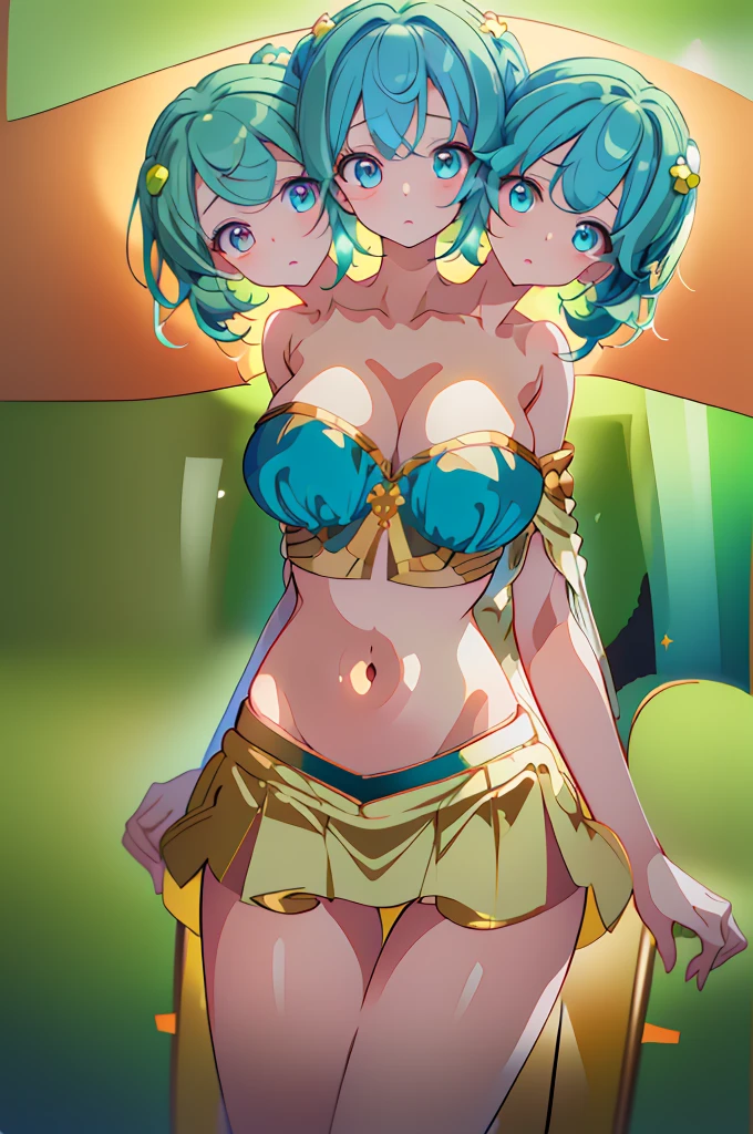 (masterpiece, best quality), best quality, (ultra-detailed), (3heads:1.5), 1girl, (kisume:1.3), masterpiece, best quality, ultra quality, ultra resolution ultra detail, white top, crop top, ((stomach)), midriff, ((groin)), white skirt with red and white papers stuck on them, normal ears, shackles, dark teal hair, very long hair, wavy hair, pigtails, green eyes, detailed eyes, parted lips, sweat, cute, toned belly, hand on own chest, eyelashes, (24 year old woman:1.3), (masterpiece:1.5), (best quality:1.5), (beautiful detailed), extremely detailed CG, extremely delicate and beautiful, depth of field, (finely detailed face), (perfect details:1.2), (mature female:1.4), wide pelvis, slender, large veiny breast, 16k resolution, highres, very high quality, very high definition, extremely detailed, masterpiece, dark teal hair, long hair, alluring presence, pigtails, short skirt, close up, big tits, young,