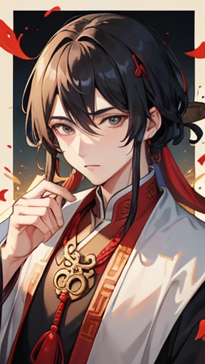 Ancient Chinese、Men in ancient Chinese costumes、ancient chinese hairstyle men、Ancient Chinese man with a cloth wrapped around his head、The Man with Squinted Eyes、