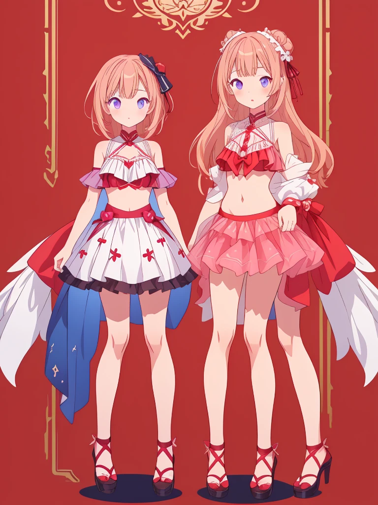1girl、vtuber-fullbody、highest quality、Masterpiece、Official Art、The best composition、Super detailed、Standing in front of the viewer、A girl in a simple bikini with a short belly、