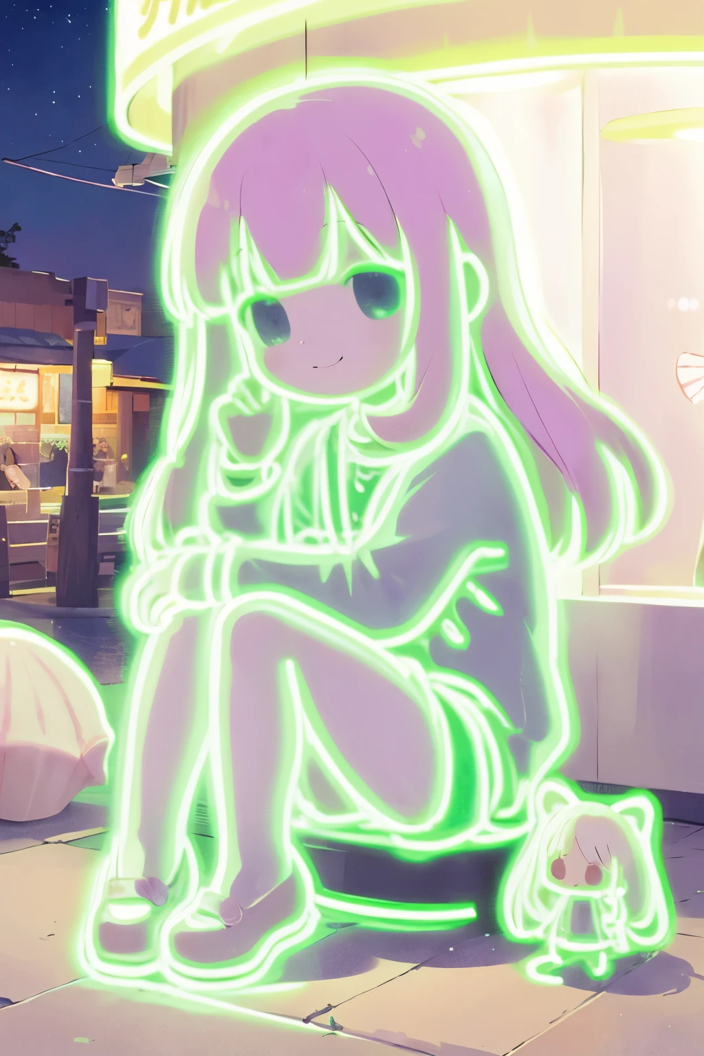 Umaru Doma sitting on the floor