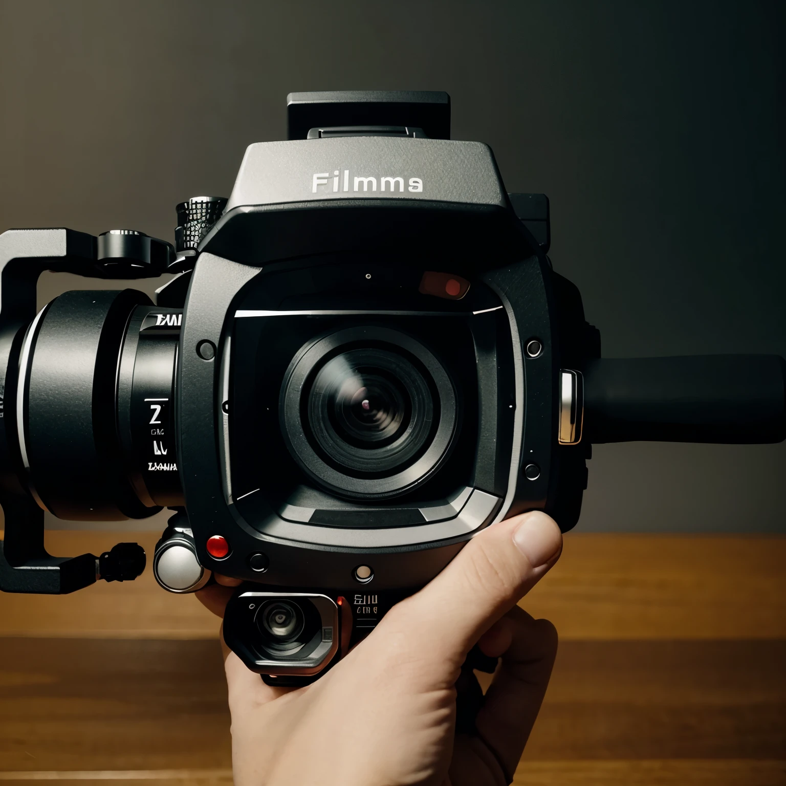 Create a camcorder image with name, tele_ filmes