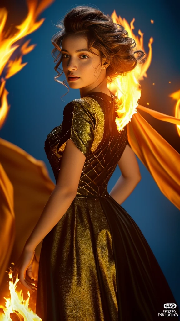 Unreal Engine:1.4, Realistic:1.4, Landscape、Skin Texture:1.4,Arafed hermosa Mujer con un vestido de pie frente a un campo de very, (vestido hecho de very), Vestido de fire, (Lava Showcase Formal Wear), ((Diosa de la very y el fire)), Diosa del fire, Use llamas in riots, Corrientes de very caliente y brillante, Flames surround her, De pie en el fire, very que fluye, hecho de very, fireの輝きによるドラマチックな照明, very:1.4,fire:1.4,Highly detailed CG 16k wallpaper,Nikon 85mm,NVIDIA RTX 4060,Dynamic Pose, Realist:1.5,The finer details,Octane Rendering,RAW Photos:1.2,(High resolution:1.4),(Dynamic Angle:1.4),realism:1.4,fi fantasy art,Dynamic Lighting,CG:1.4