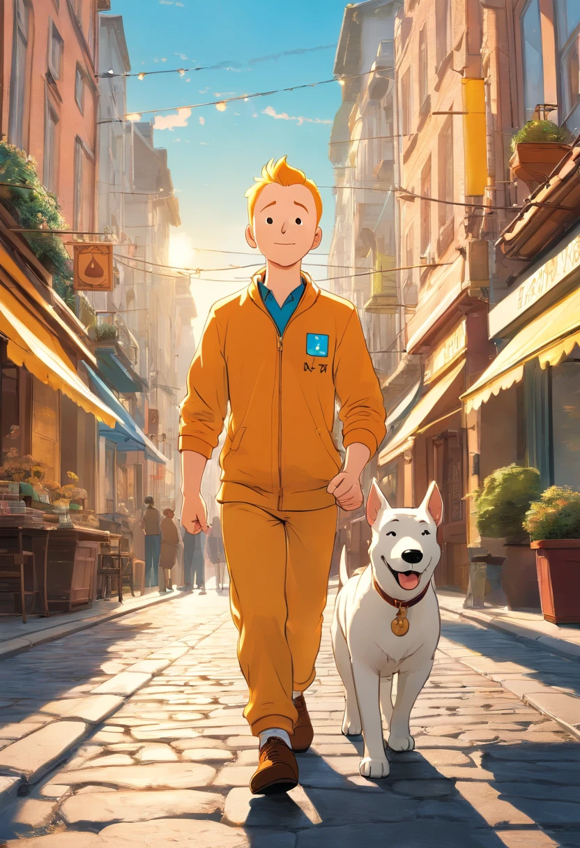Tintin, herge, european comics, heroic pose, marlinspike background