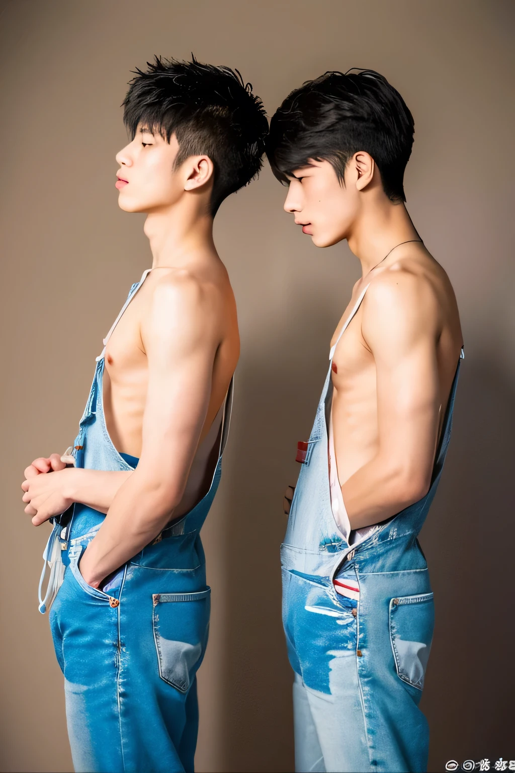 -yeld, Jnese, naked, gay, boy, whole body, penis, KISS overalls