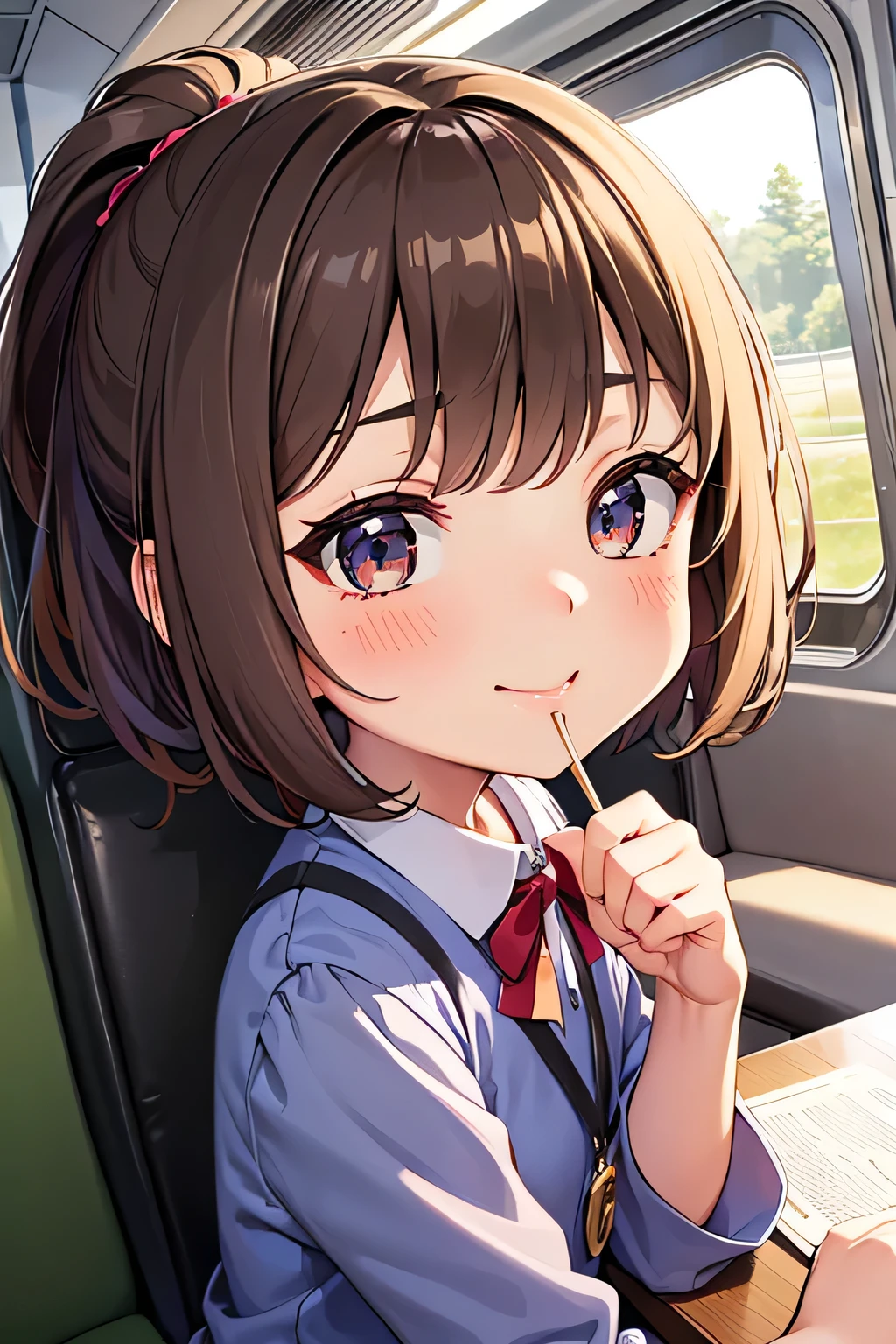 highest quality、High resolution、Detailed Background、(Beautiful face in every detail:1.4)、Teenage beauty、Highly detailed face、Cute hair colour、ponytail、Bobcut、Cute hairstyle、well-groomed eyebrows、Cute gestures、Inside the sleeper train、Train Travel、Innocent smile、Fit on one screen、

Girls exploring the lobby and dining car、Sit down on a comfortable sofa、While eating sweets、They are having a lively and fun conversation.、The way she listens to the announcements on the train is adorable too.、

Orient Express、A traditional sleeper train running from east to west across Europe、Elegant interior decoration and high-quality service
