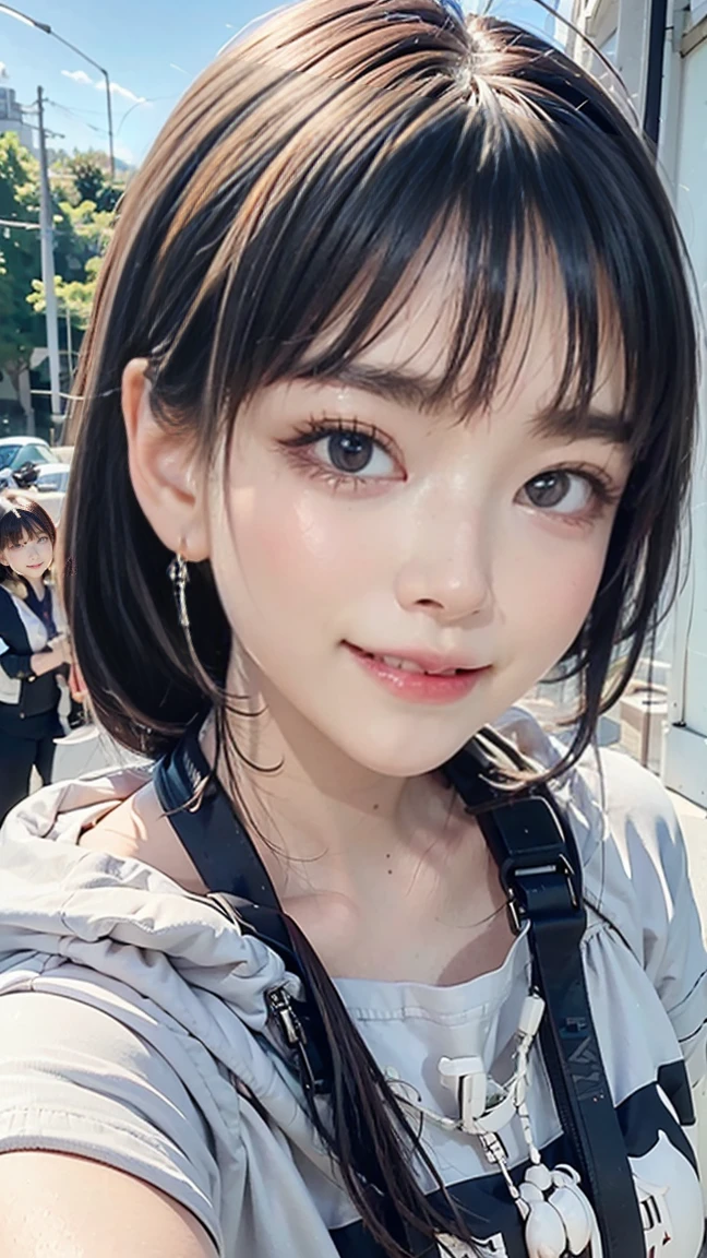 profetional lighting,Professional effectasutepiece: 1.3), (max resolution: 1.2), (Ultra HDTV: 1.2),octanerender, Fujifilm X100, Intense cinematic shots, Shallow depth of field, Volumetric lighting, kintsugi,(8K、Raw photography、​masterpiece:1.4)、(realisitic、Photorealsitic:1.37)、Shot with CineStill 800T、(Extreme top quality:1.3)、((depth of fields:))、absurderes、(super high resolution、extremery detailed CG、hight resolution、realisitic、ultra-detailliert、a picture、A hyper-realistic、ultra-detailliert、Cinematic atmosphere、8K UHD、insanely detaileda、trending on artstationh、awardwinning photo、extremely detailed photo、hight resolution:1.5), Beautiful details sparkle ,Perfect Proportions, Limited to one woman, BREAK accurate, Anatomically correct, Highly detailed face and skin texture, drawn in detail, Highly detailed facial and skin texture, Detailed eyes, beautiful hair, Beautiful Japanese Idol face, Beautiful and beautiful eyes, Beautiful body, Beautiful breasts, Beautiful thighs, Beautiful legs, Beautiful fingers, (Beautiful views) , skinny body,  ((Beautiful Skin)), ((Skin Texture)) BREAK breast enlarged, large Breasts, perky tits, (blush, archaic smile:1.3, brown eyes, pink cheek, Double eyelids, Thin eyebrows, narrow eyes:1 Natural cheeks, Glossy skin, Fair skin:1.2, (Glossy lips:1.4, shiny lips: 1.4 ), high school student, Attractive adult woman ) , twin braid, Long Hair, Striped Hair, Hair Intake, Inner hair color, BREAK nail art, necklace, Bridal Ring, wearing a watch BREAK (((sitting on steps , Running hand through hair, from front, from below, cowboy Shot, long shot, looking at viewer, ((rural riverside))