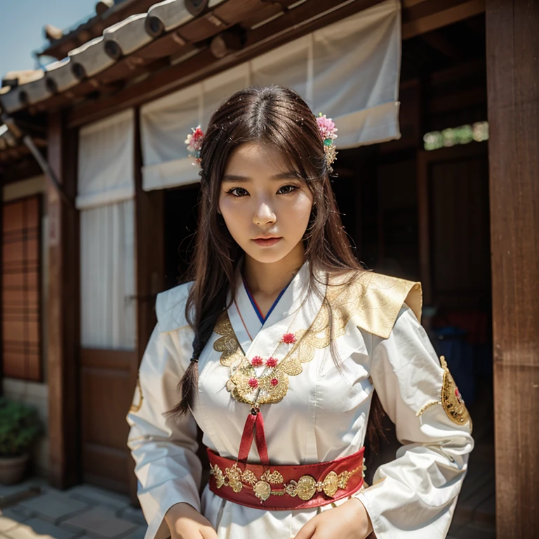 Beautiful woman, 22 years, south-korean, cultural costumes