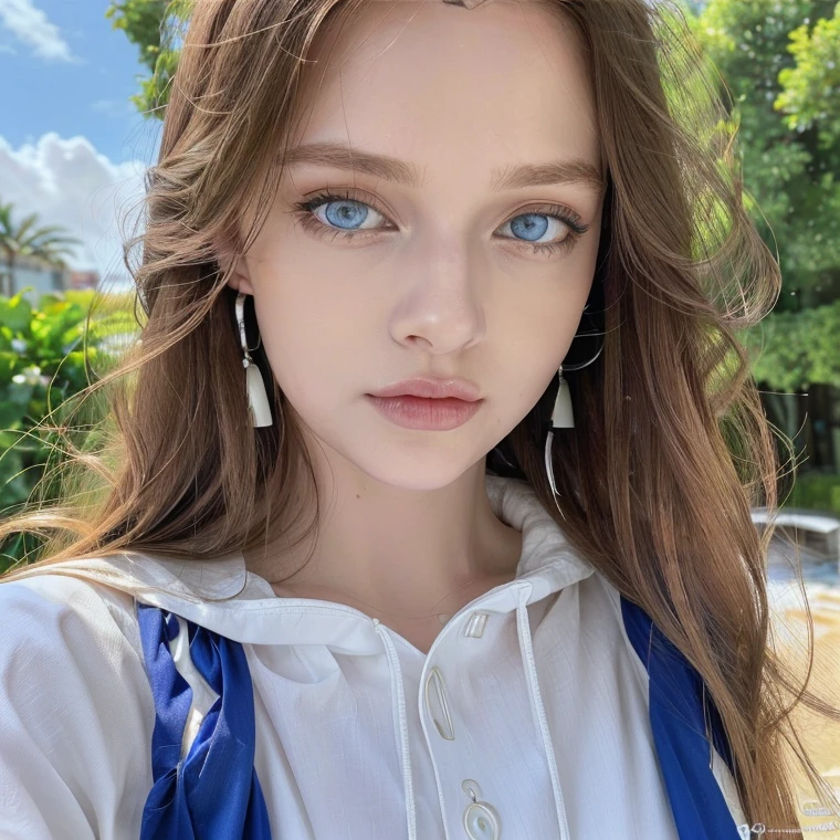 1 beautiful beautiful woman - Scandinavian European appearance (looks like the most beautiful Swedish girl), ((top quality, 8K, Masterpiece:1.retty woman, 1 woman, average breasts:1.3, a slim body:1.1, lush WHITE NIVEOUS long hair, (shower, wet body, wet clothes:1.1), very detailed face, detailed lips, detailed eyes, double eyelids, Detailed blue eyes, Detailed Outstanding Blue Eyes, WHITE NIVEOUS, huge fantastically looking drop earrings