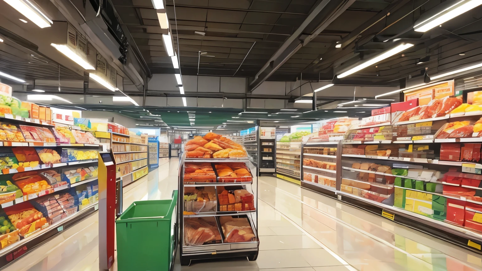 In the supermarket、Meat department、high resolution、Asia