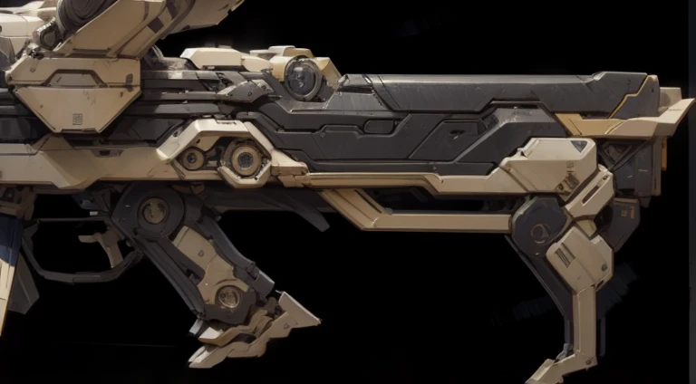 best quality)), ((masterpiece)), (Very detailed: 1.3), 8K, cool painting, This is science fiction, Wild hunter wandering in the desert, Streamlined black armor, The complex weapons behind, Gundam humanoid mecha, Anime Mecha Aesthetics, Perfect body proportions, Heads-up view, Standing, Military giant mech, missile, rock, Future Technology, realism, Dark clouds in the sky, Dark war background, Ray Tracing, Light Particles, NVIDIA TRTX, Super Resolution, Unreal 5, Subsurface scattering, Specular and albedo maps, Rule of Thirds, Large aperture, Fighting Stance, 8K raw data, High-efficiency sub-pixel, Sub-pixel convolution, Light Particles, Light Scattering, Tyndall effect, Ray Tracing.