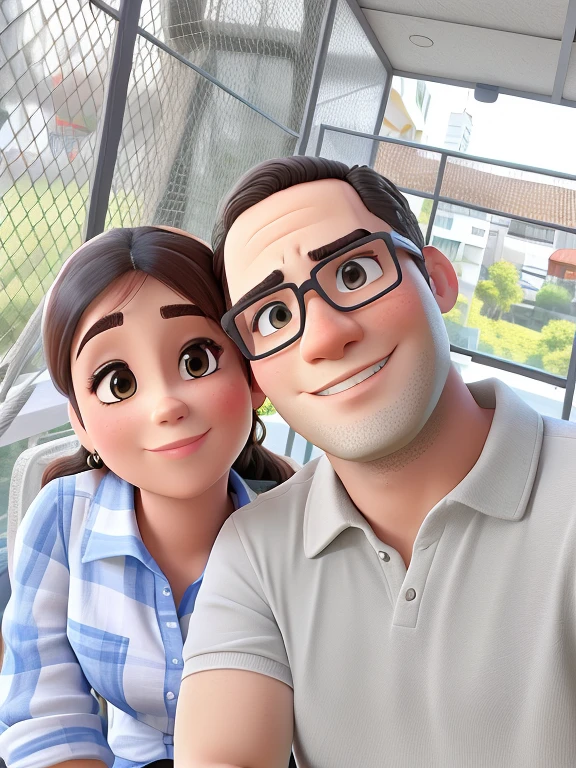 Um casal numa foto de perfil